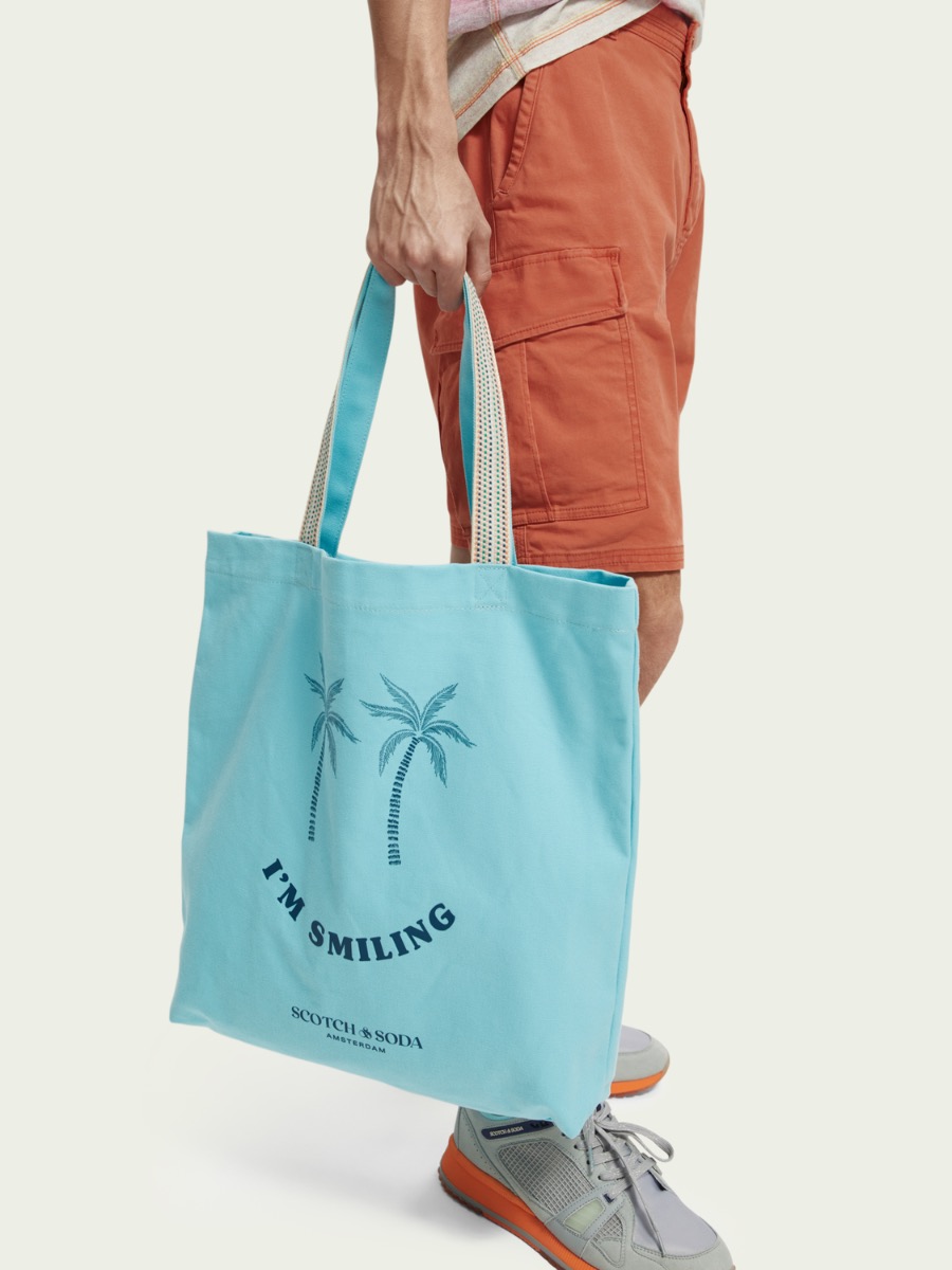 SCOTCH & SODA CANVAS SHOPPER BAG-BLUE - Bestbrands