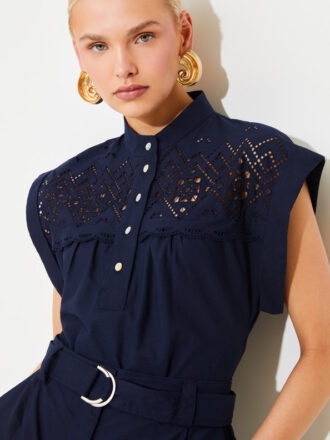 SUNCOO LUDY BLOUSE-BLUE
