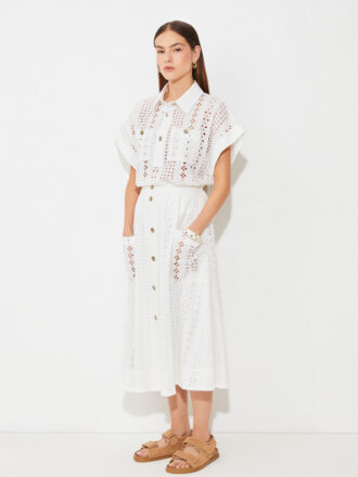 SUNCOO FIRST SKIRT-WHITE