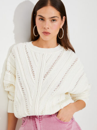 SUNCOO PRADOR JUMPER- WHITE