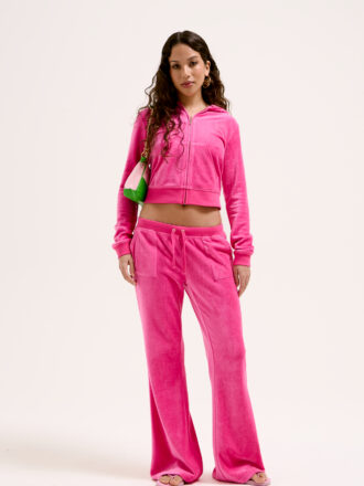 JUICY COUTURE HERITAGE ROBYN HOODIE-NOSTALGIA PINK