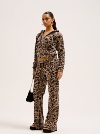 JUICY COUTURE HIBISCUS LISA LOW PANTS-BOTANICAL BROWN