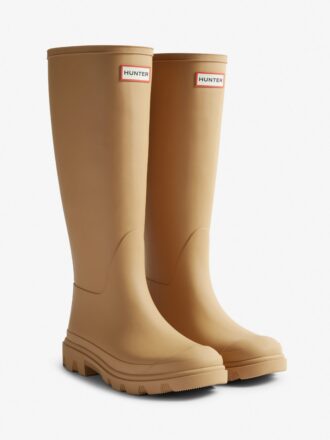 HUNTER DOWNPOUR TALL BOOT-BISCUIT