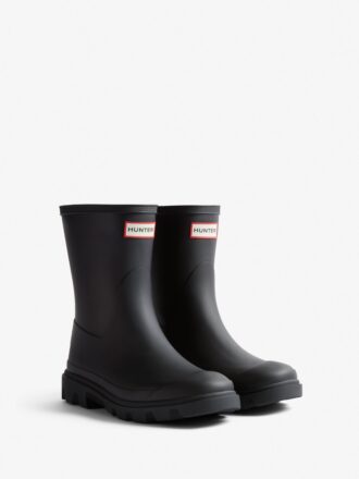 HUNTER DOWNPOUR SHORT BOOT-BLACK