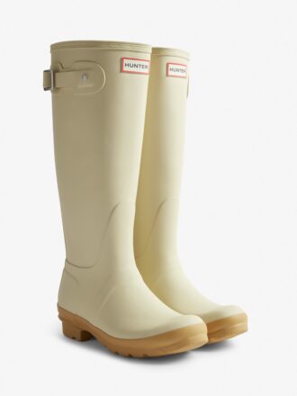 HUNTER WOMENS ORIGINAL TALL BOOT- GRAVEL/BISCUIT