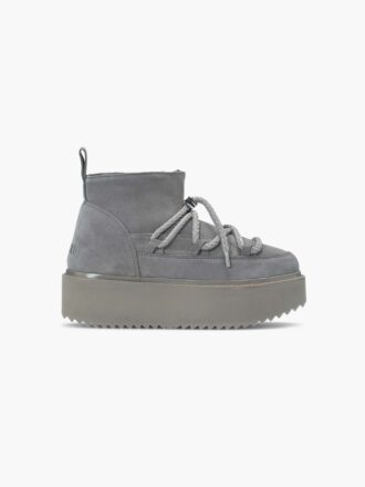 INUIKII CLASSIC LOW PLATFORM BOOTS-GREY