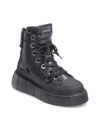 INUIKII LEATHER MATILDA SNEAKERS-BLACK