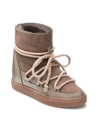 INUIKII CLASSIC WEDGE BOOTS- TAUPE