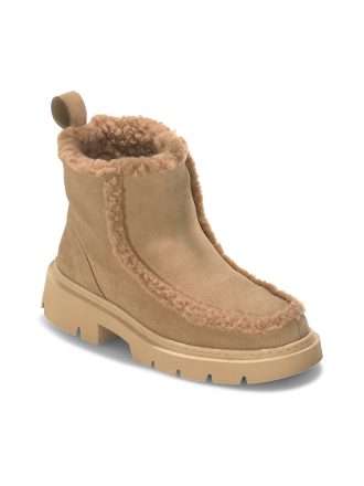INUIKII BIKER SUEDE BOOTS-BEIGE
