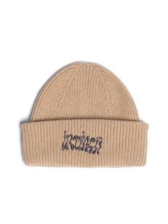 INUIKII RIBBED WOOL BEANIE-BEIGE