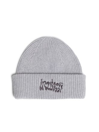 INUIKII RIBBED WOOL BEANIE-GREY