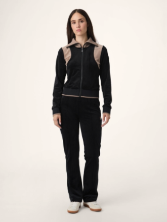 FILA ADRIANO VELOUR TRACK PANTS-BLACK