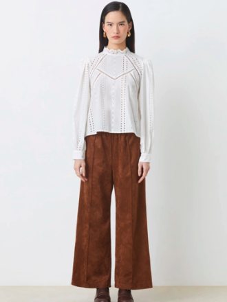 SUNCOO LAIS BLOUSE-BLANC CASSE
