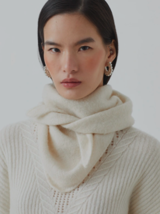 SUNCOO ARMINI SCARF-WHITE