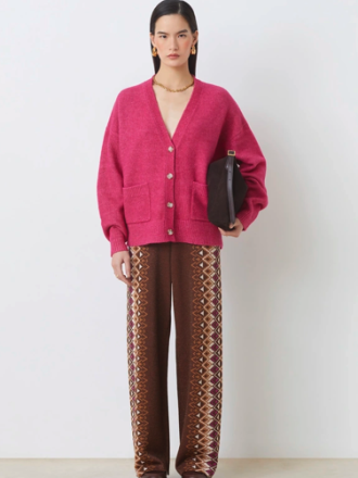 SUNCOO GAELY CARDIGAN-FUCHSIA