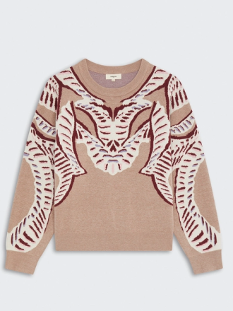 SUNCOO PANDORI PULLOVER-TAUPE