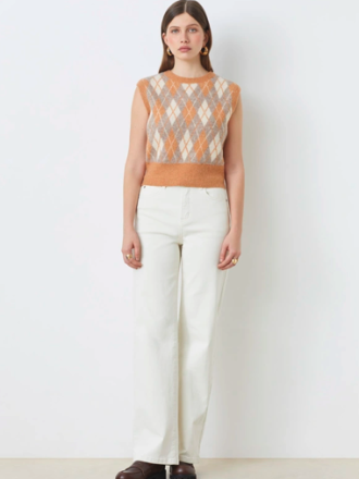 SUNCOO PHILO VEST-CAMEL