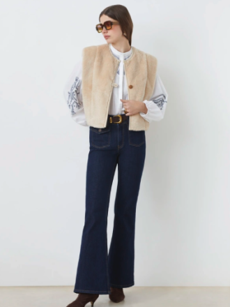 SUNCOO DIEGO VEST-BEIGE