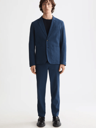 SCOTCH & SODA UNCONSTRUCTED BLAZER-CAPTAIN MINI CHECK.